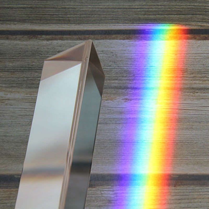 Triangular prism optical glass rainbow seven-color