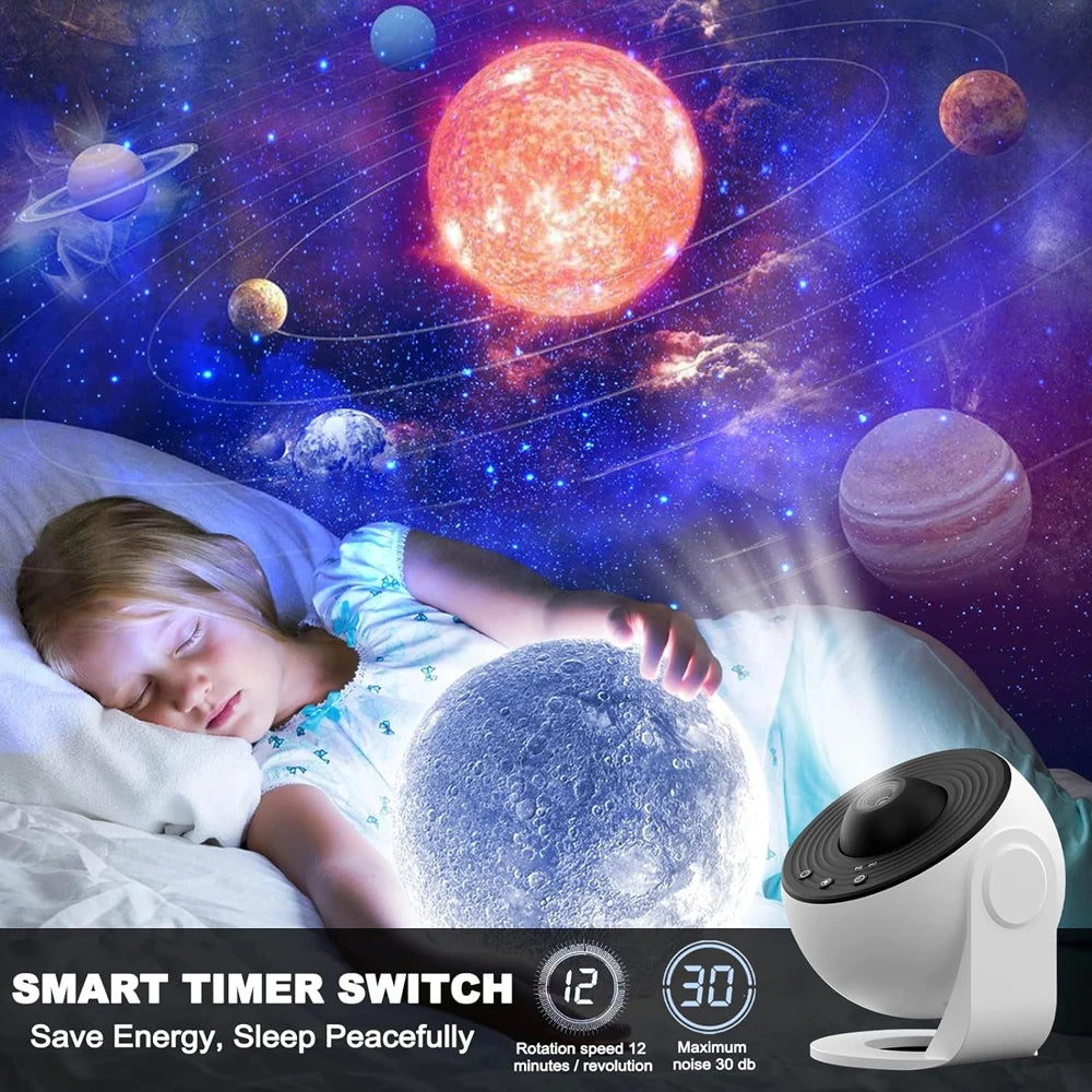 360° Rotate Galaxy Star Projector for Bedroom Decor