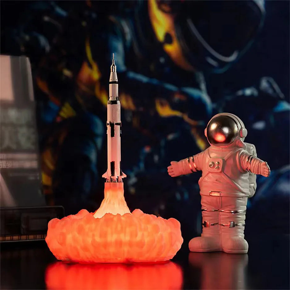 3D Print LED Night Light Space Shuttle Rocket Lamp