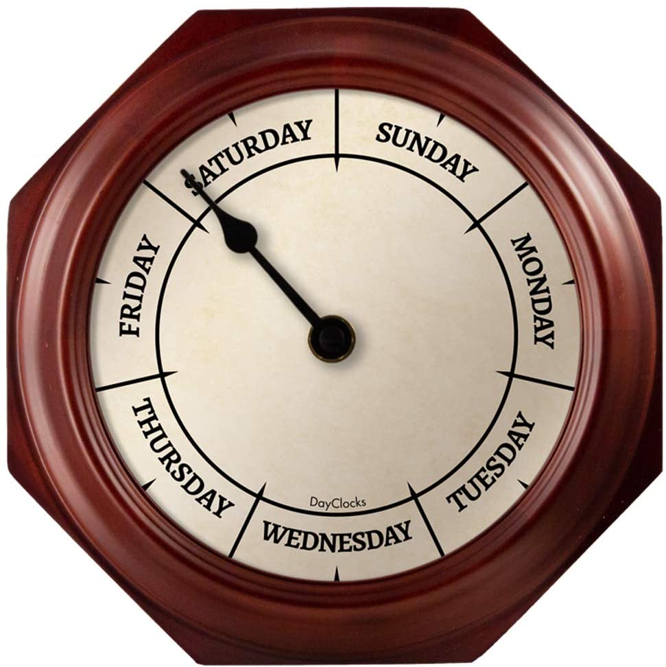 Day to Day Clock with Noon & Midnight Markers