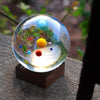 Solar System Crystal Ball with Wood Stand