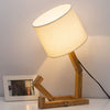 Modern Creative Table Nightstand Wood Lamp