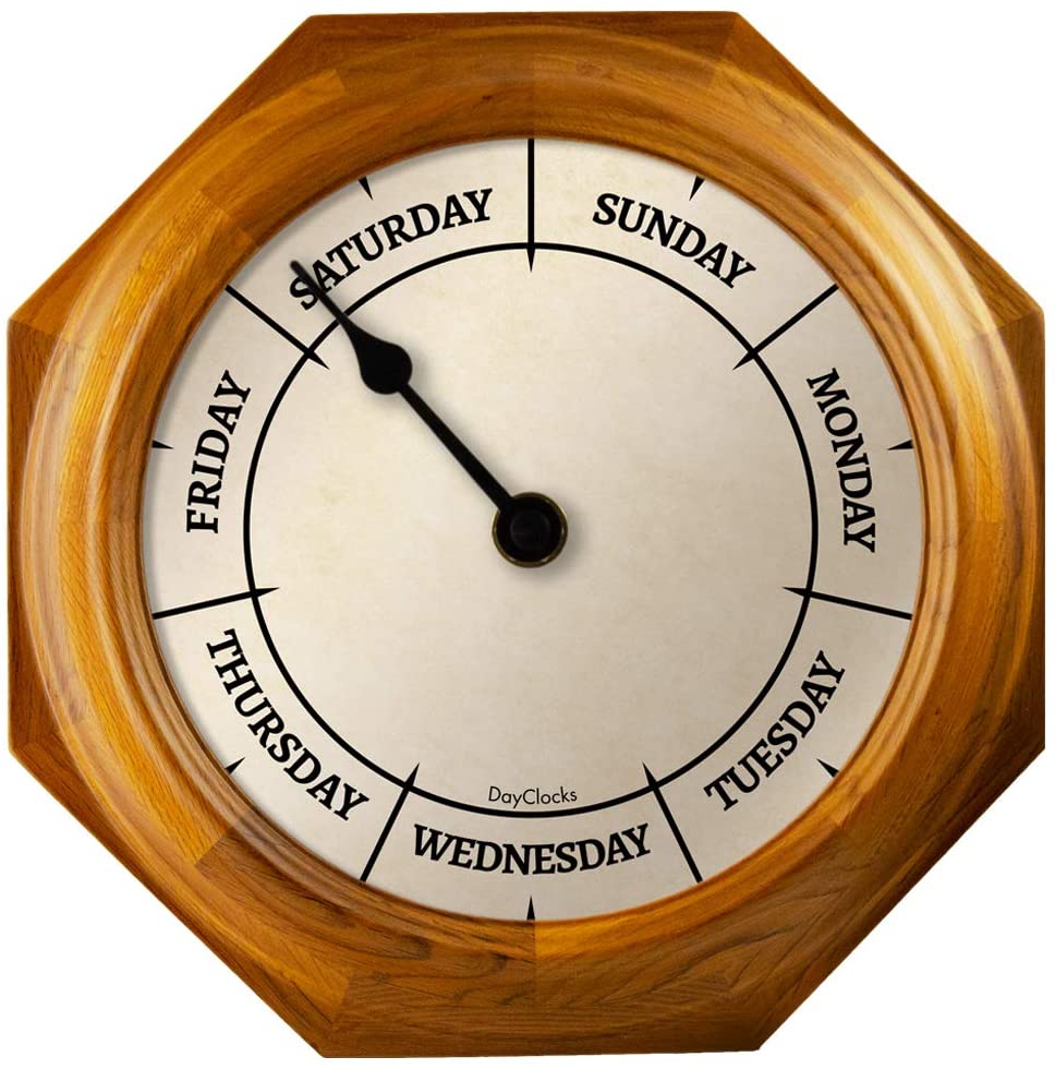 Day to Day Clock with Noon & Midnight Markers