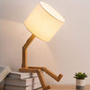 Modern Creative Table Nightstand Wood Lamp