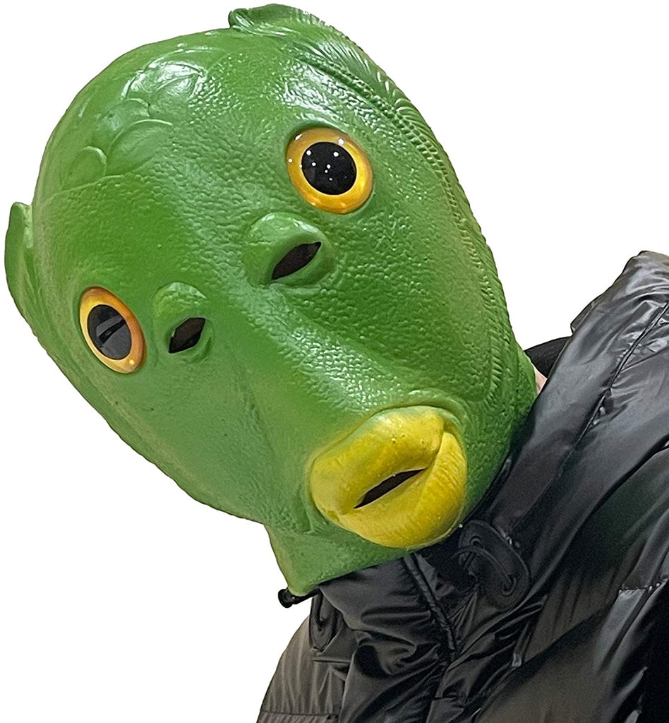 Green Funny Fish Head Masks