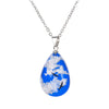 Blue Sky White Clouds Eagle Pattern Clear Resin Women Man Pendant