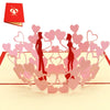 3D Pop Up Engagement Cards Lovers Wedding Invitation Greeting Cards