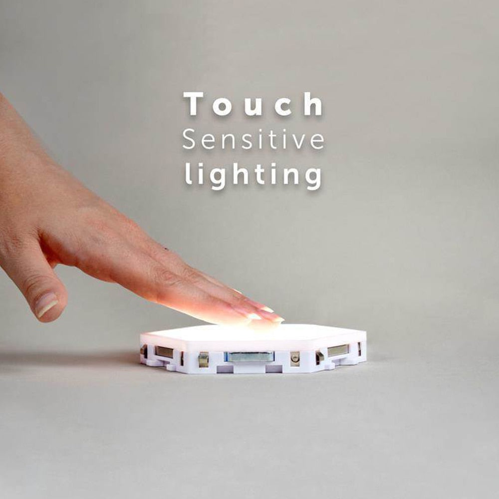 Hexagonal Touch Switch Quantum Wall Lamp