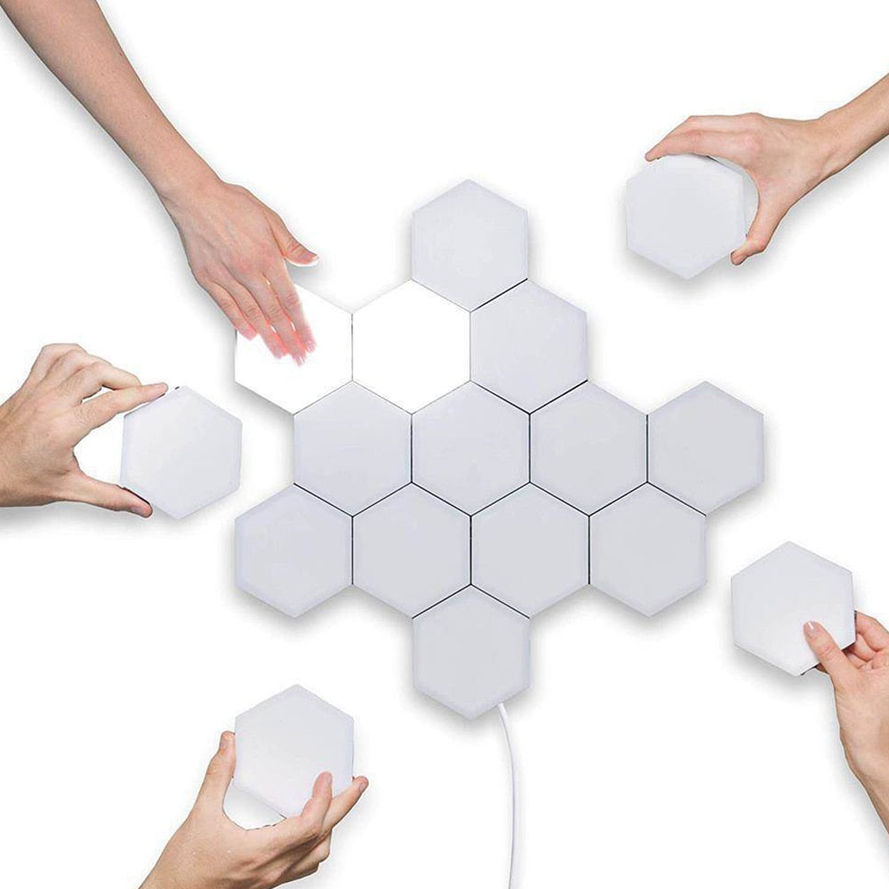 Hexagonal Touch Switch Quantum Wall Lamp