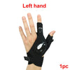 Outdoor Fishing Magic Strap Fingerless Gloves LED Waterproof