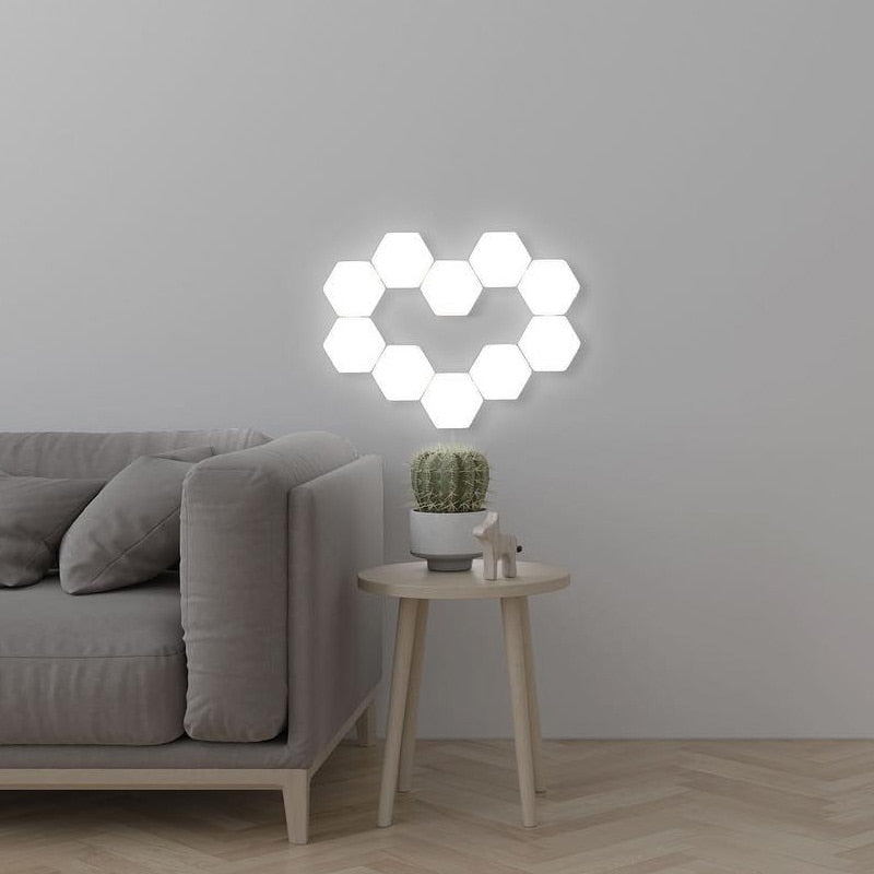 Hexagonal Touch Switch Quantum Wall Lamp