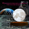 Magnetic Levitating 3D Wooden Base Moon Lamp