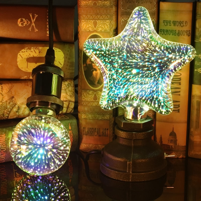 Star Fireworks 3D Decoration LED Bulb