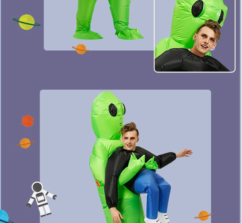 Cosplay Anime Inflatable Costume Green Alien Adult Kids