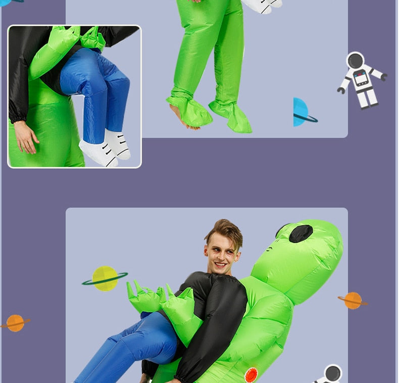 Cosplay Anime Inflatable Costume Green Alien Adult Kids