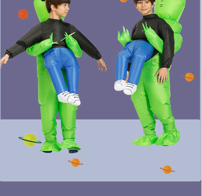 Cosplay Anime Inflatable Costume Green Alien Adult Kids