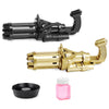 Electric Bubble Machine Black Gold Gold Gatling Bubble Gun