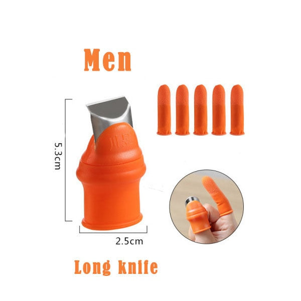 1 Set Silicone Finger Protector With Thumb Knife