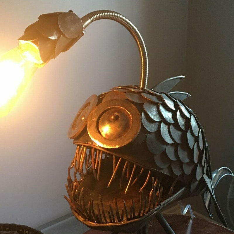 Angler Fish Lamp USB Rechargeable Desktop Metal Ligh