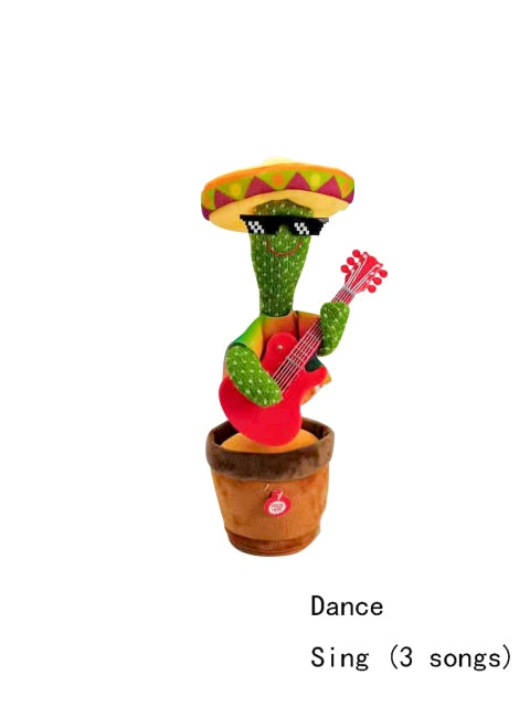 Electric Dancing Plant Cactus Plush Stuffed Toy with Music