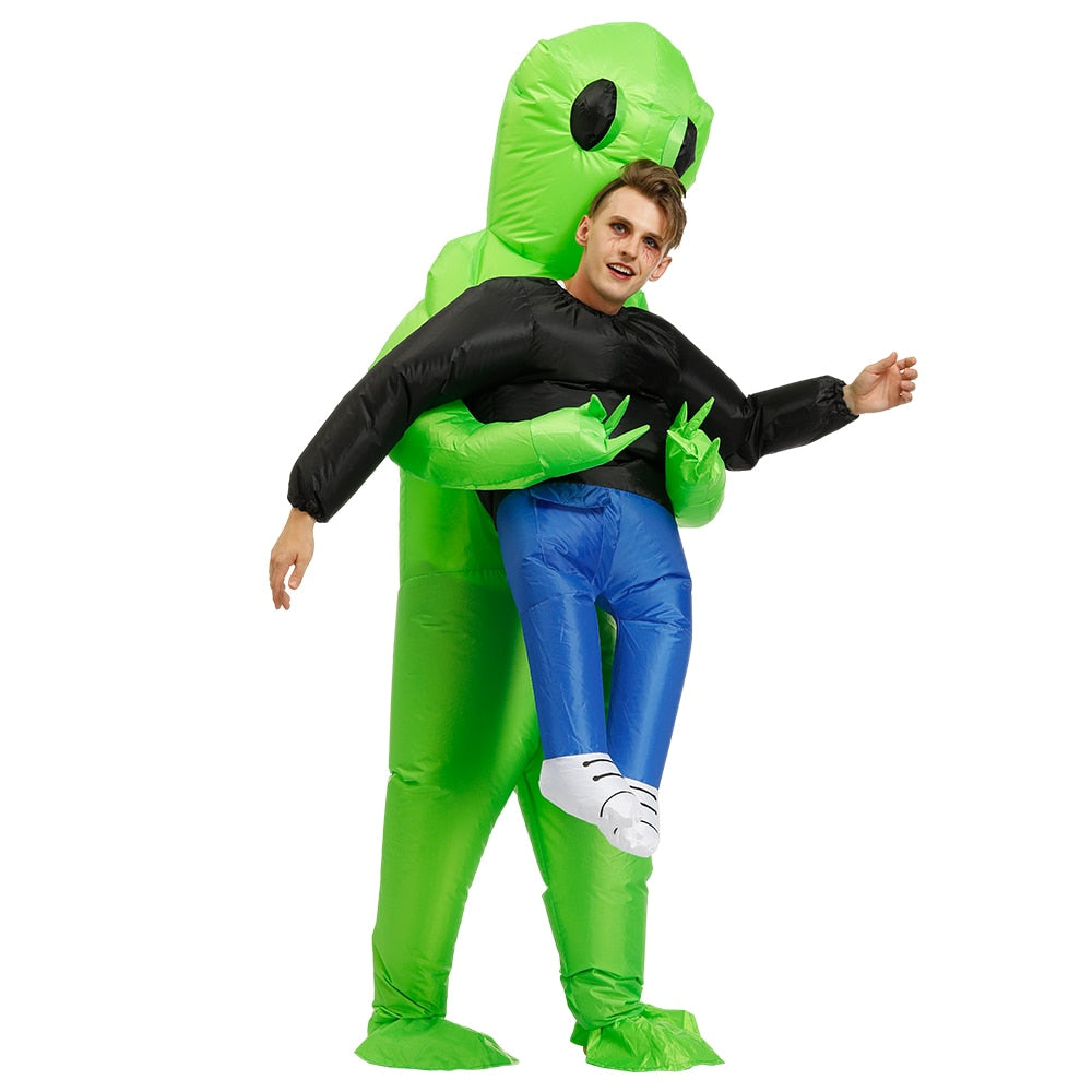 Cosplay Anime Inflatable Costume Green Alien Adult Kids