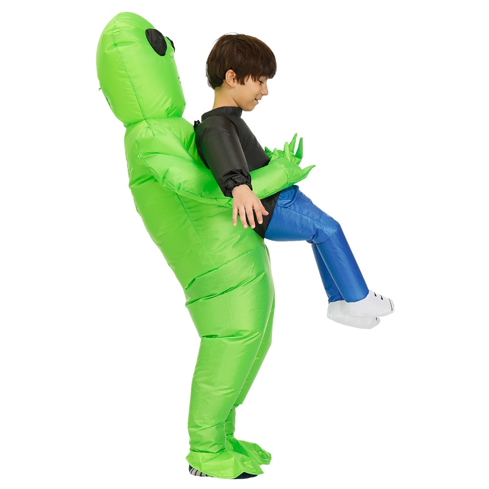 Cosplay Anime Inflatable Costume Green Alien Adult Kids