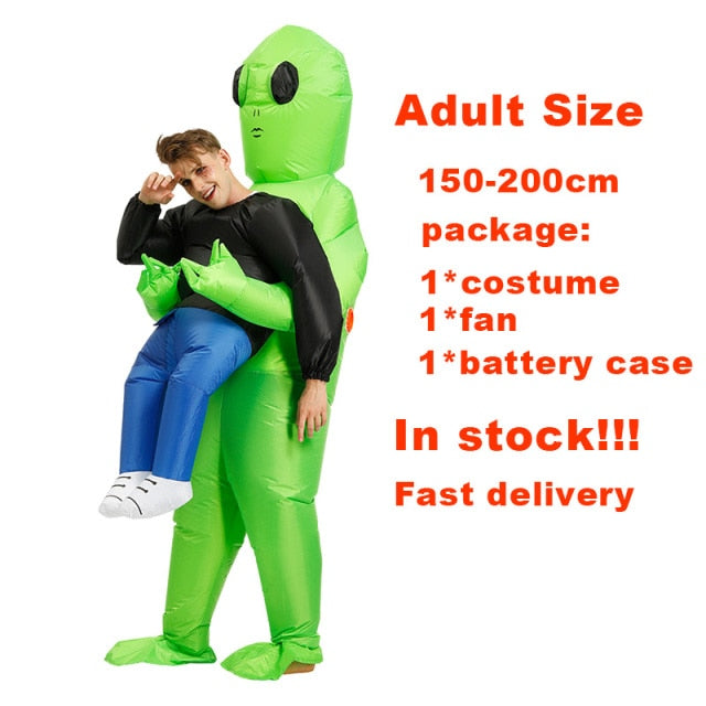 Cosplay Anime Inflatable Costume Green Alien Adult Kids