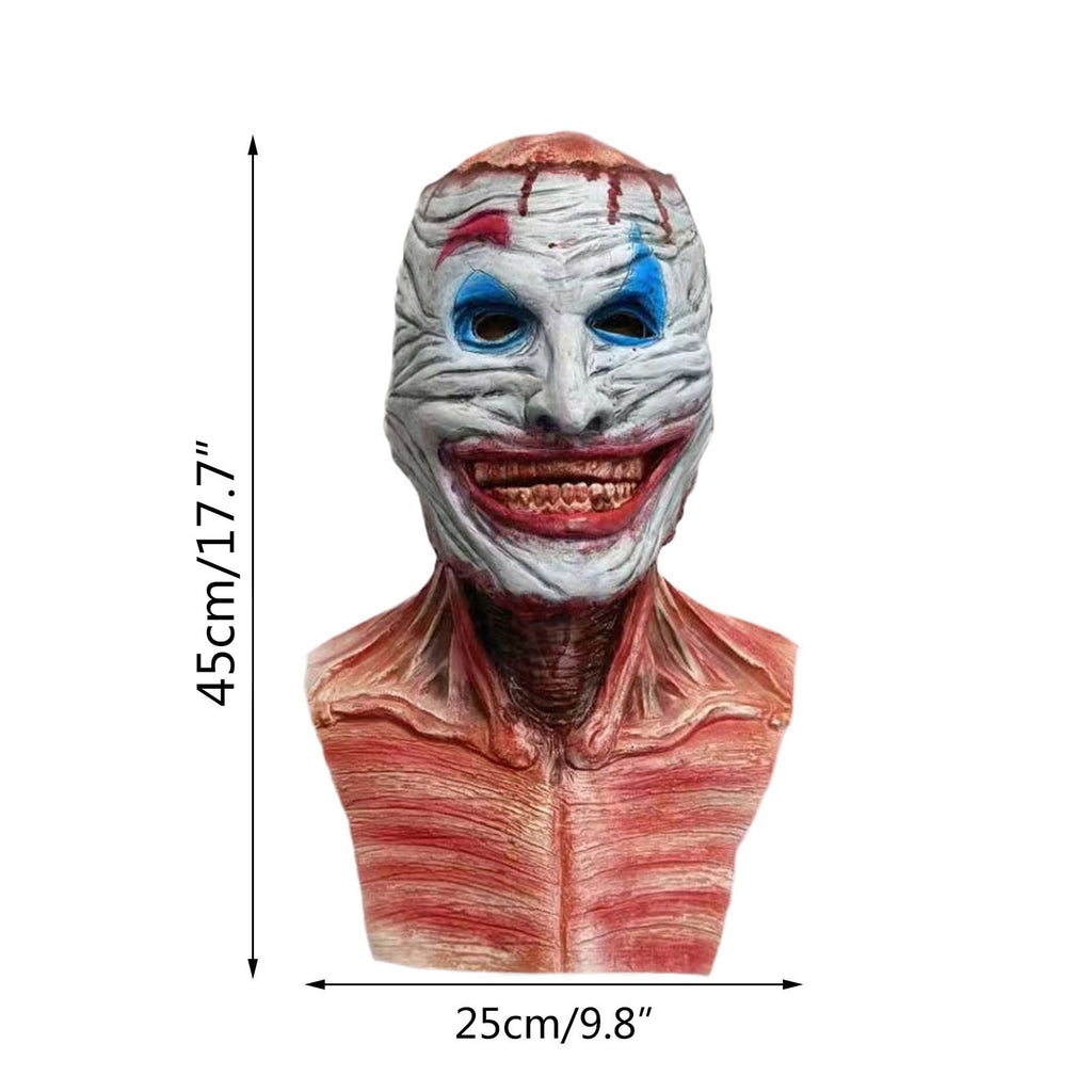 Bloody Skull Head Halloween Double-Layer Ripped Mask