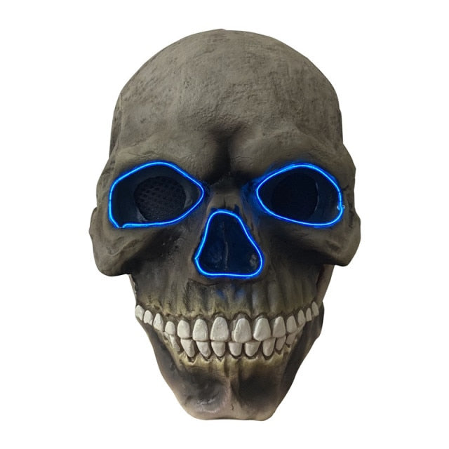 1pc Halloween Horror Party Scary Face Skeleton Mask, Prank Screaming Full  Head Mask