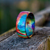 Mens Women Jewellery Stranger Thing Rainbow Opal Rings
