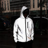 Reflective Jacket Men Woman Hip Hop Punk  Loose Hooded Cool Evening