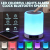 Bluetooth Speaker Alarm Clock LED RGB Dimmable Lamp Music Player