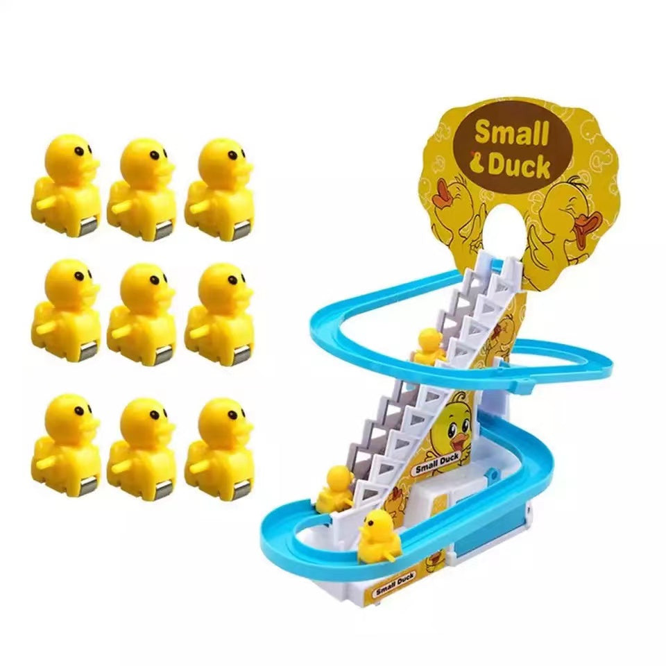 Electric track duck ladder slide toy