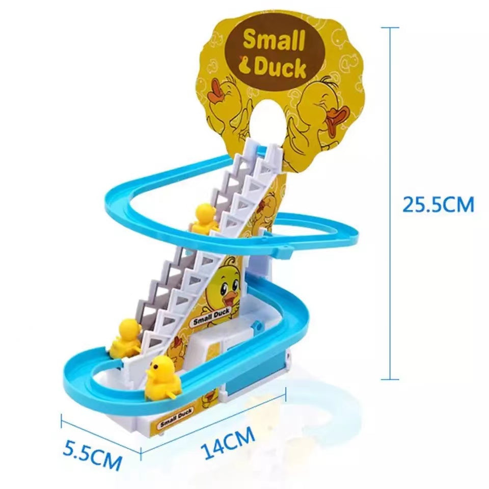 Electric track duck ladder slide toy