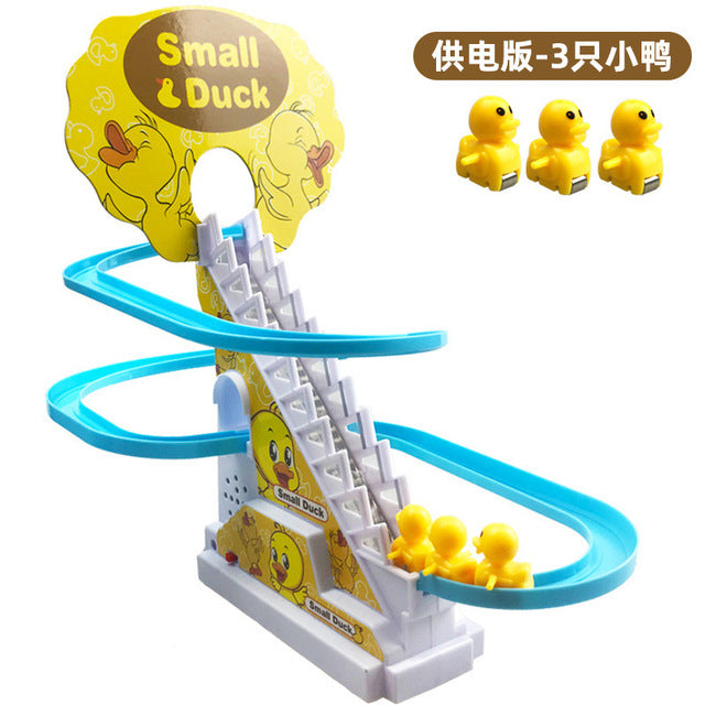 Electric track duck ladder slide toy