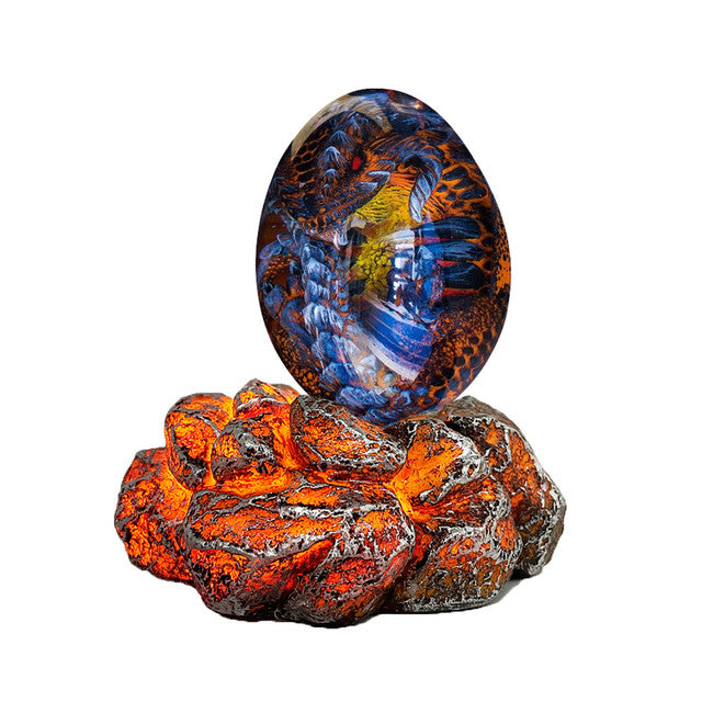 Crystal Transparent Resin Statue Dragon Egg Lava