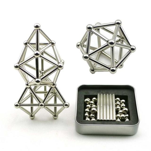 Creative Magnetic Sticks And Steel Spheres - 83pcs