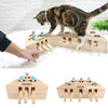 Wooden Imitation Mole Mouse Playing Cat Game