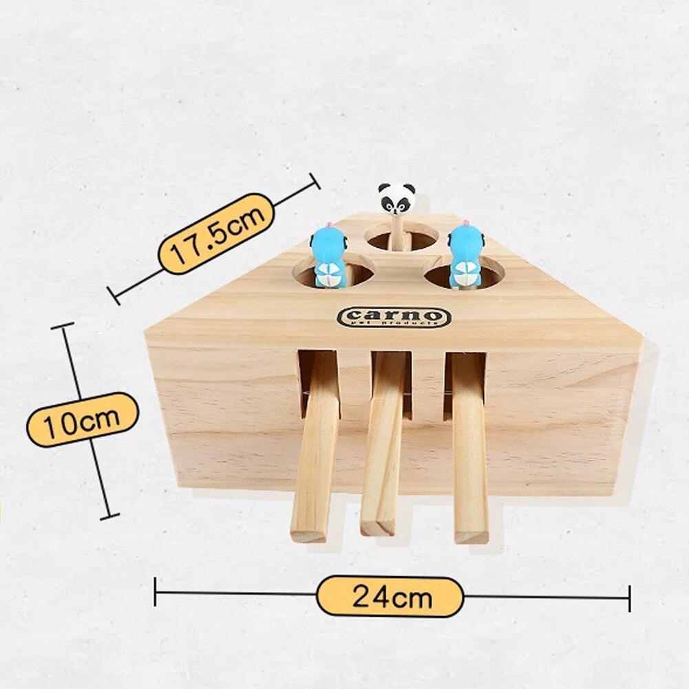 Wooden Imitation Mole Mouse Playing Cat Game